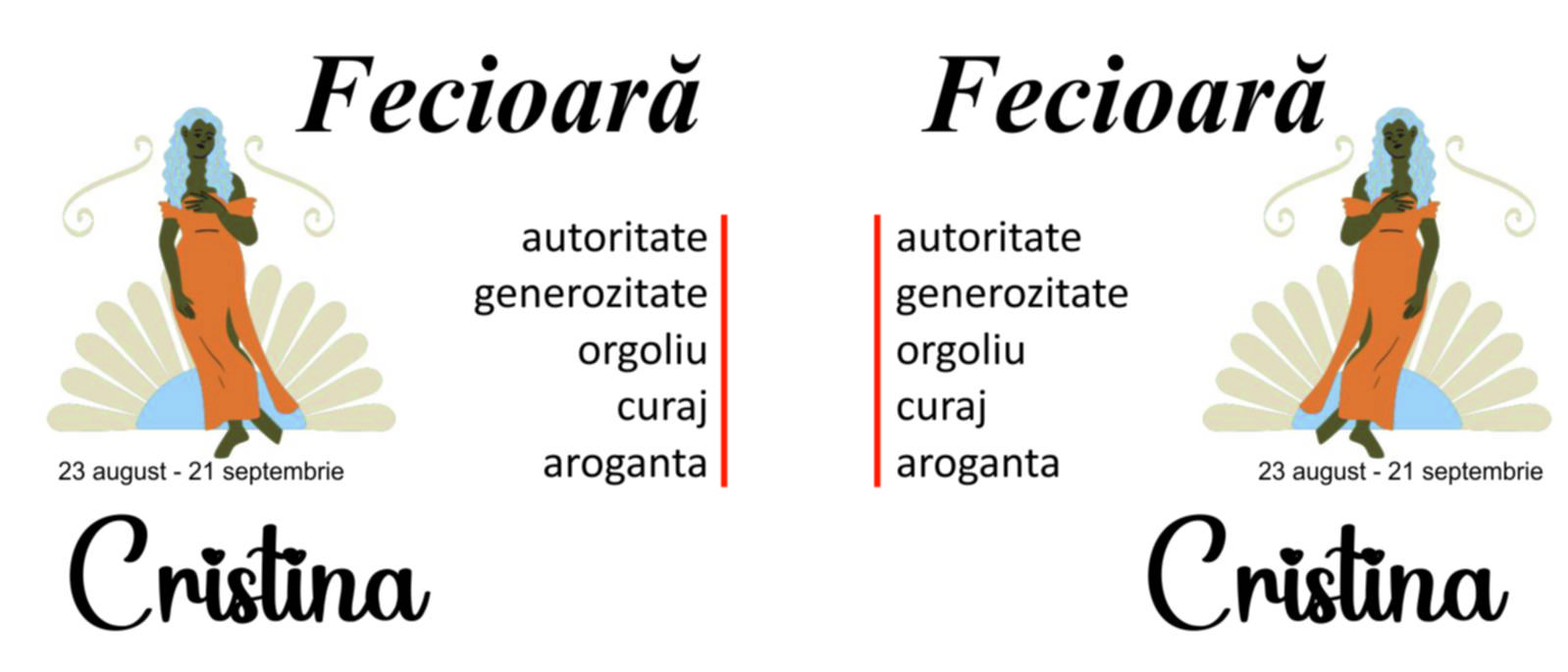 Cană zodiac ” FECIOARA” personalizată cu nume - imagine 5
