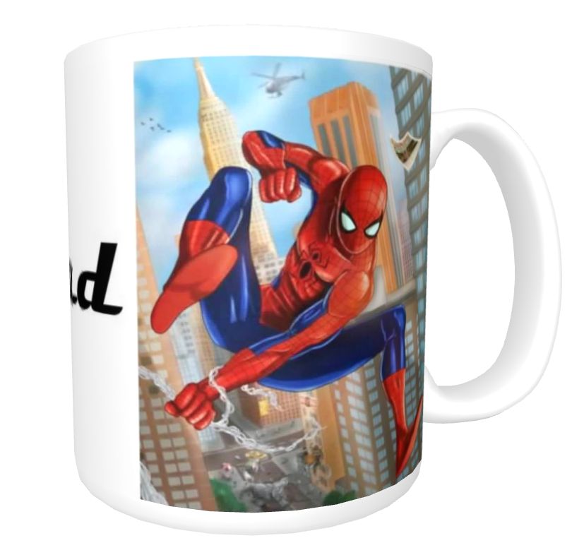 Cana personalizata Omul Păianjen (Spider-Man) cu nume copil - imagine 6