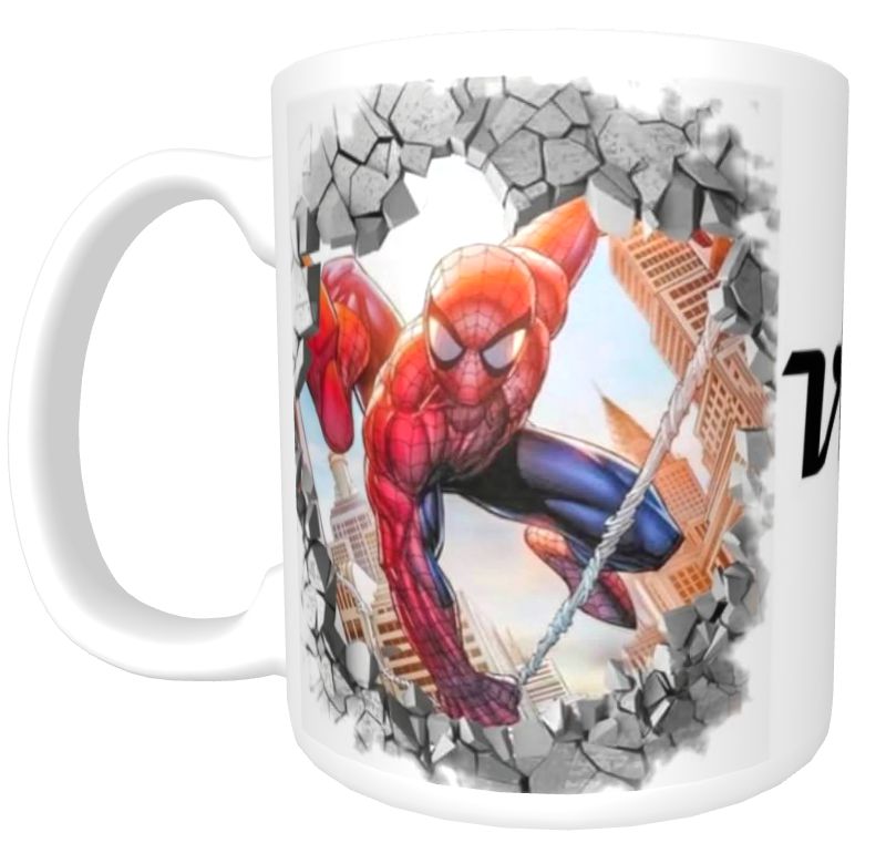 Cana personalizata Omul Păianjen (Spider-Man) cu nume copil - imagine 8
